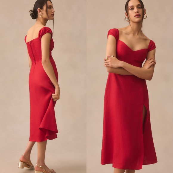 Reformation Dresses & Skirts - NWT Reformation Bridgton Linen Midi Dress size 4